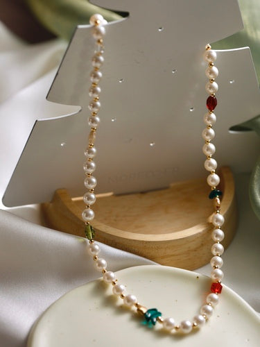 Christmas Beaded Pearl Bracelet LJC29