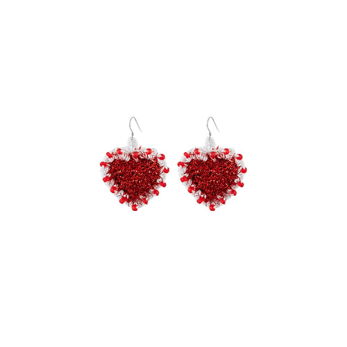 LB Hand Crochet Love Cute Ear Clip Earrings LOJL18