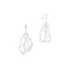 LB White Plush Ear Clip Earrings LOJL16