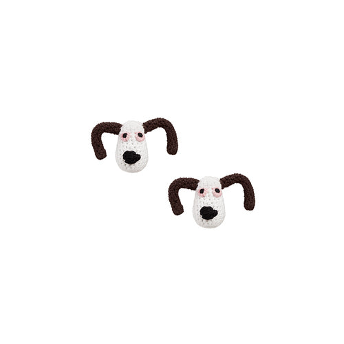 LB Hand Crochet "Dog" Cute Stud Earrings LOJL109