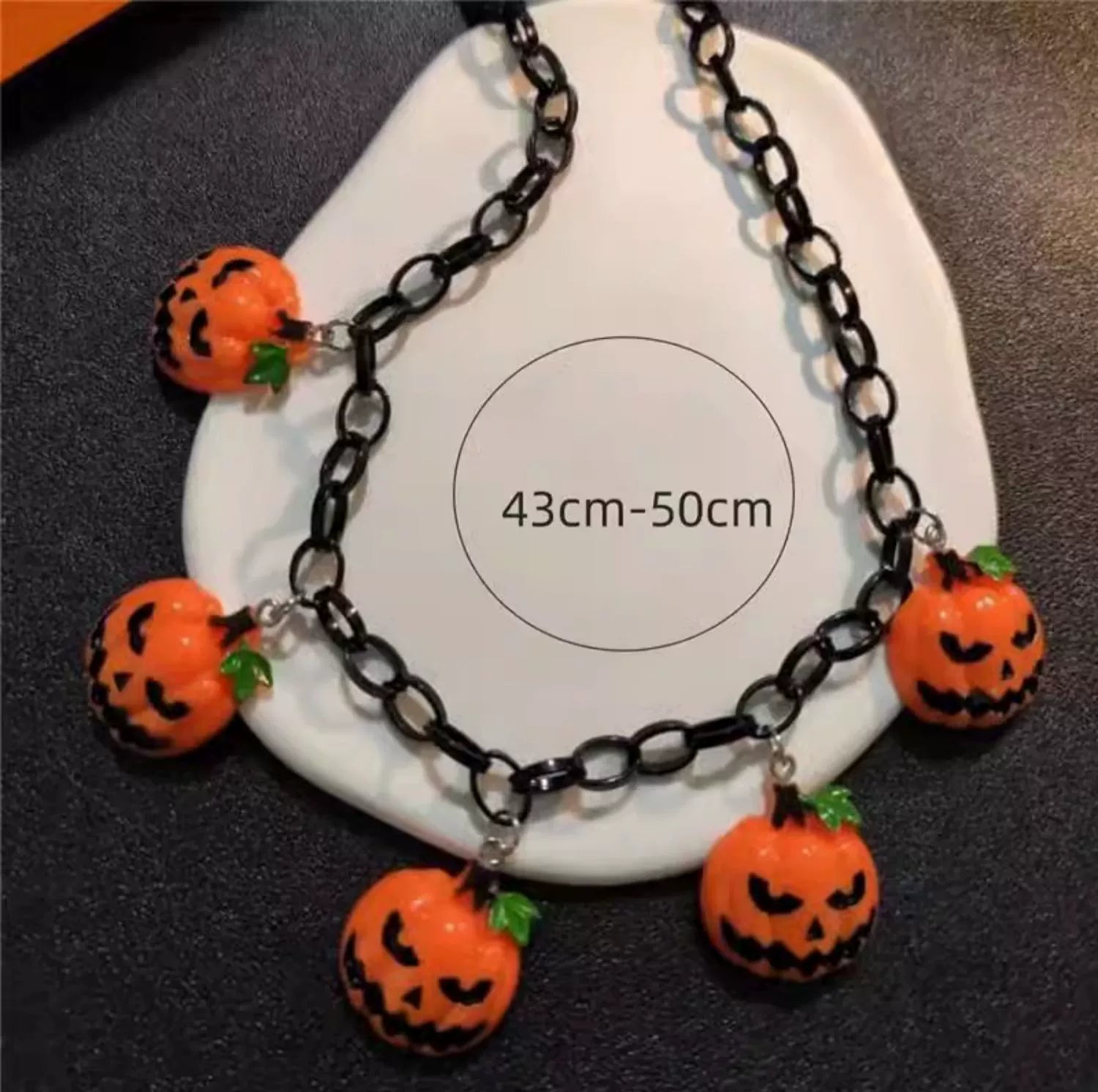 Halloween Pumpkin Collarbone Chain Party Necklace LJH41