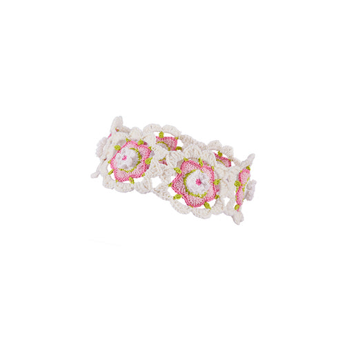 LB Hand Crochet "cherry Blossom" Headband LOJL74