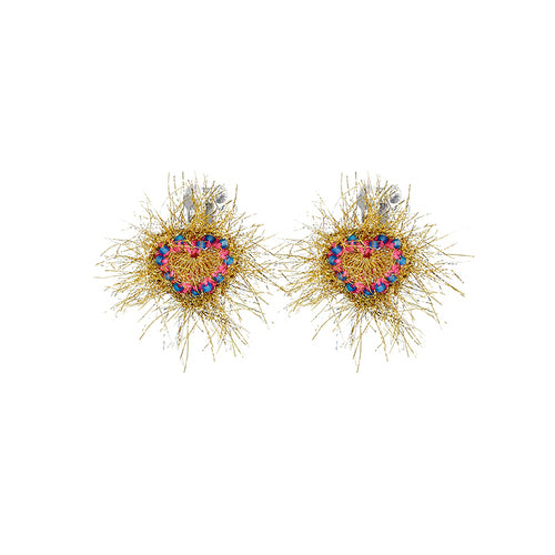 LB Love Fireworks Earrings Gold Ear Clip LOJL27