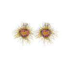 LB Love Fireworks Earrings Gold Ear Clip LOJL27