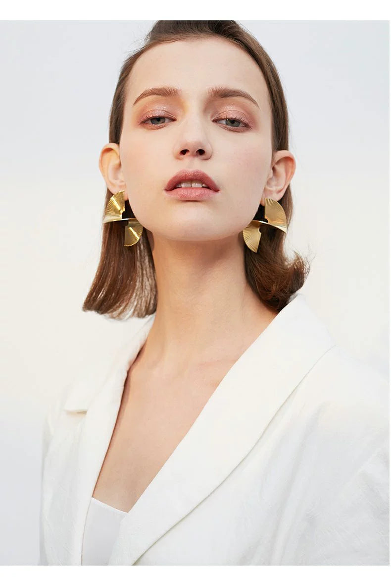 FN Circular Geometry Earrings LOJS98