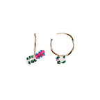 LB Gold Hoop Hoop Circle Vintage Unique Earrings LOJL28