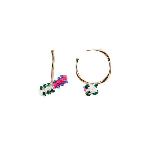 LB Gold Hoop Hoop Circle Vintage Unique Earrings LOJL28