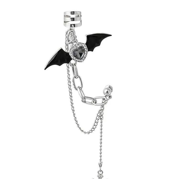 Halloween Integrated Love Pendant Cross Chain Earrings LJH50