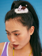 LB Hook Knitting “surfingâ€?Dog Cute Hair Clip Hair Accessories LOJL69