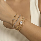 4pcs Vintage Dinosaur Jewelry Bracelet Set - A Stylish Holiday Accessory!