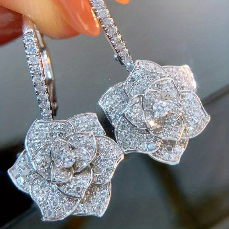 Add a Touch of Elegance to Your Look with Flower Shape Hook Earrings