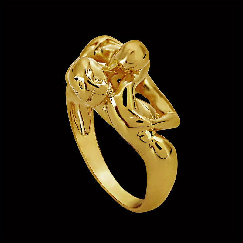 14K Gold Plated Alloy Statement Finger Ring Hip Hop Style Finger Jewelry 1 Pc