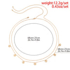 2 Pieces Dainty Golden Tone Butterfly Tassel Waist Chain