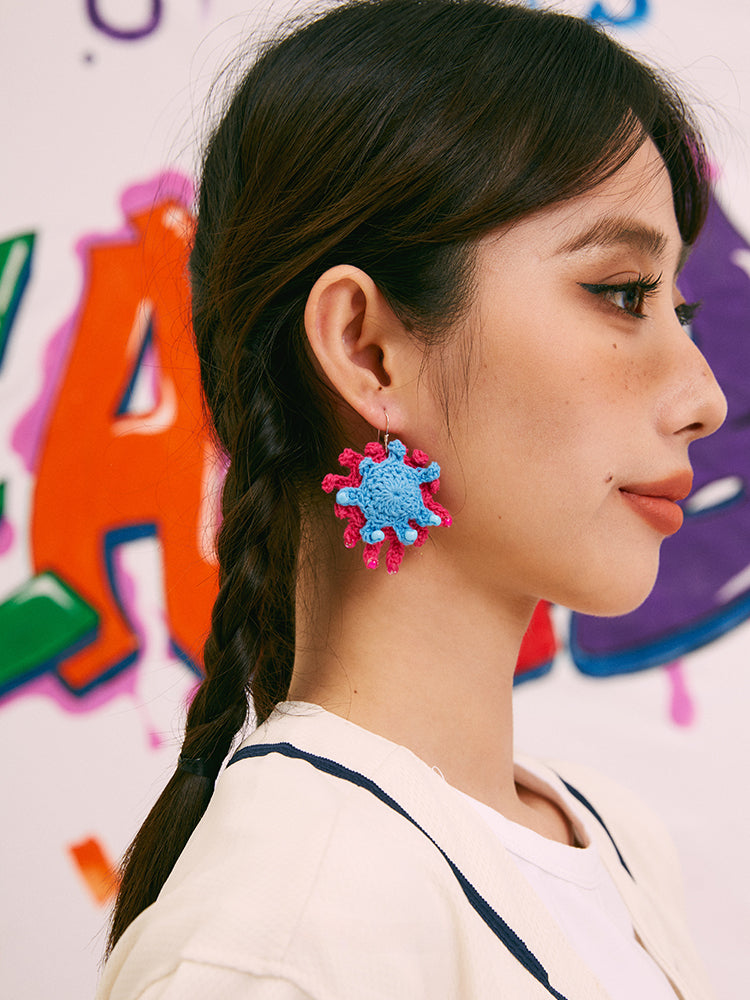LB Hand Crochet Colorful "Inkjet" Earrings LOJL105