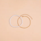 Vintage Adjustable Bracelet Set Faux Pearls Beads Sweet Hand Jewelry Set 2 Pcs Bracelet For Women