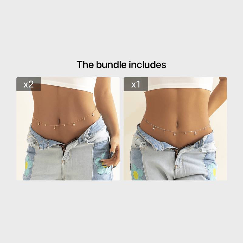 Gorgeous Kpop Crystal Star Pendant Belt - Add a Touch of Glitz to Your Outfit!