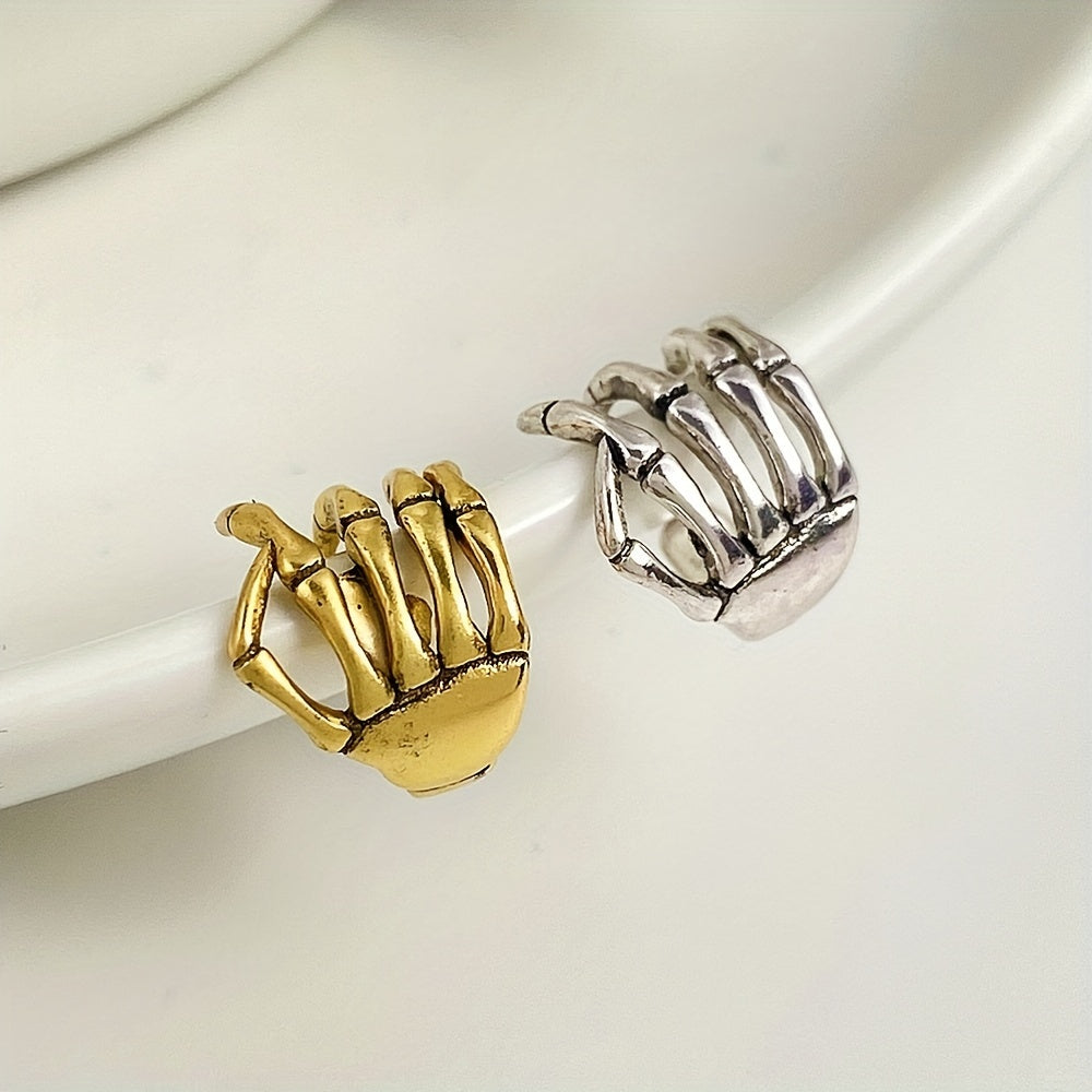 Punk Skull Ear Clips: Add a Touch of Edge to Your Look!