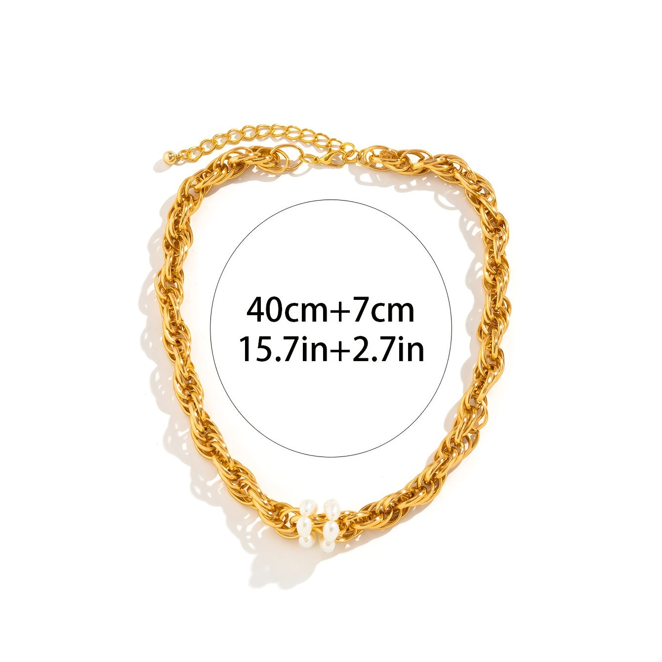 Vintage Faux Pearl Decoration Hollow Chain Charm Necklace: Add a Stylish Touch to Your Outfit with this Hip-Hop Jewelry for Women