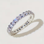 Gleaming White Zircon Ring: Perfect for Weddings & Engagements, Size 6-10