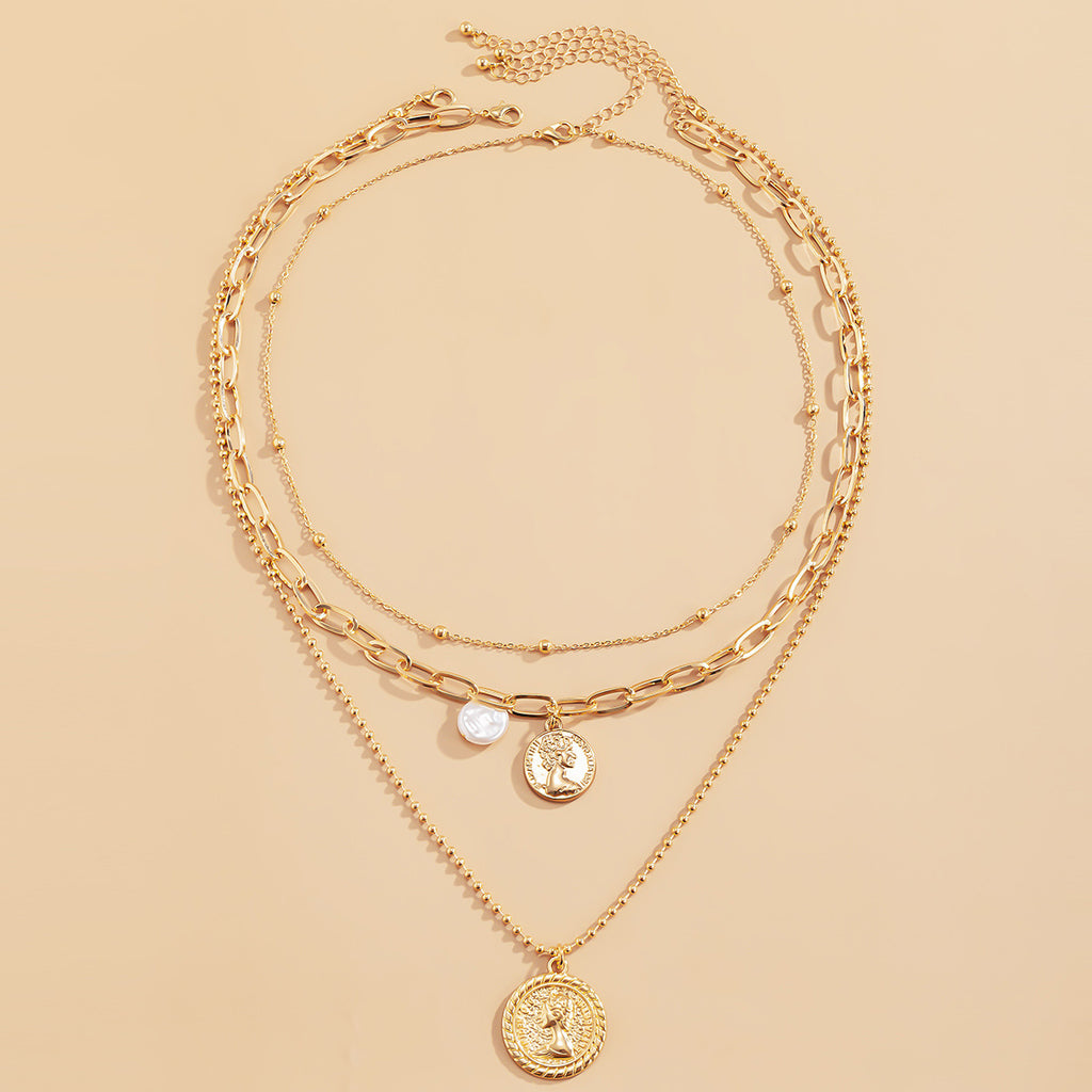Gorgeous Vintage Baroque Pearl Metal Pendant Set - Perfect Gift for the Special Woman in Your Life!
