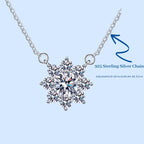 Shiny Flower Moissanite Necklace for Women & Girls - Perfect Wedding & Bridal Jewelry (1.0 Carat)