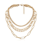 Vintage-Inspired Layered Necklace - Simple Metal Chain Bone Chain Jewelry for Women