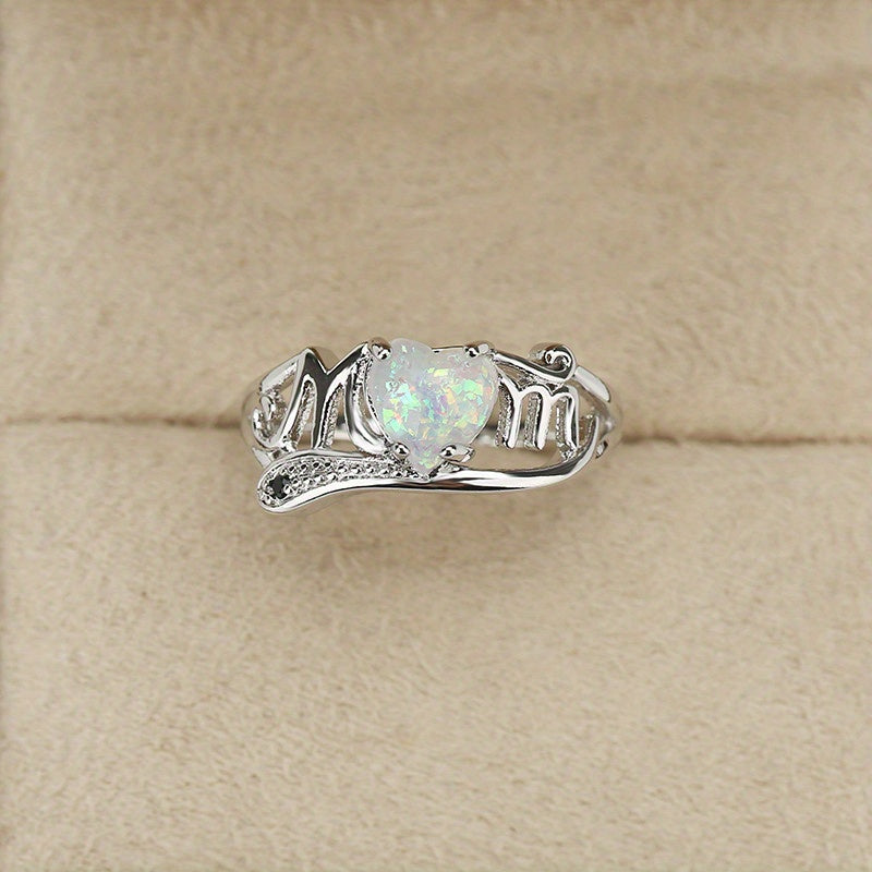 Surprise Your Mom with a Heart-Shaped Zircon Promise Ring on Mother's Day - Perfect Gift!