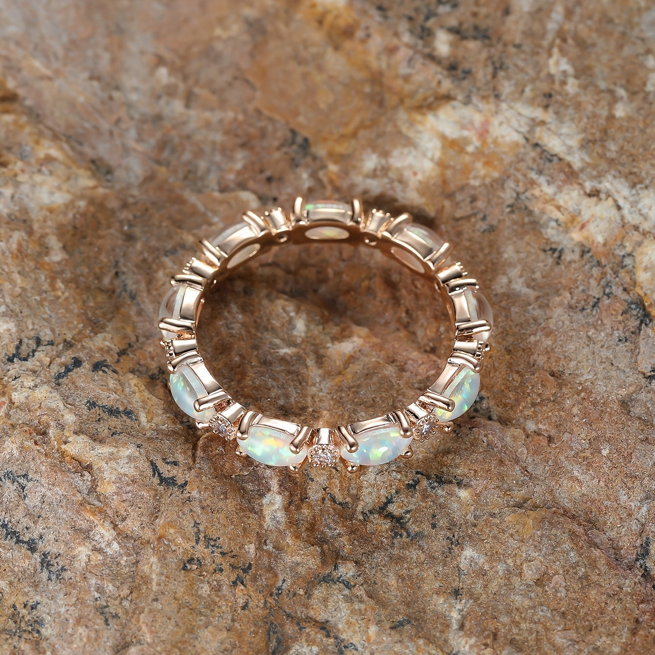 Make Her Heart Flutter with this Exquisite Opal Ring - Perfect for Engagement, Wedding or Valentine's Day Gift for Women - Trendy and Gorgeous Jewelry Accessory