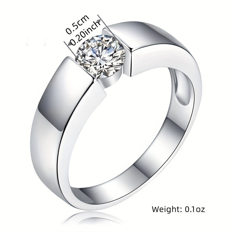 Fashion Classic Couple Ring For Men And Women Love Oath Ring Simple Zircon Ring Wedding Ring
