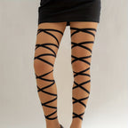 1 Pc Elastic Crisscross Strappy Leg Chain Punk Style Body Chain Jewelry