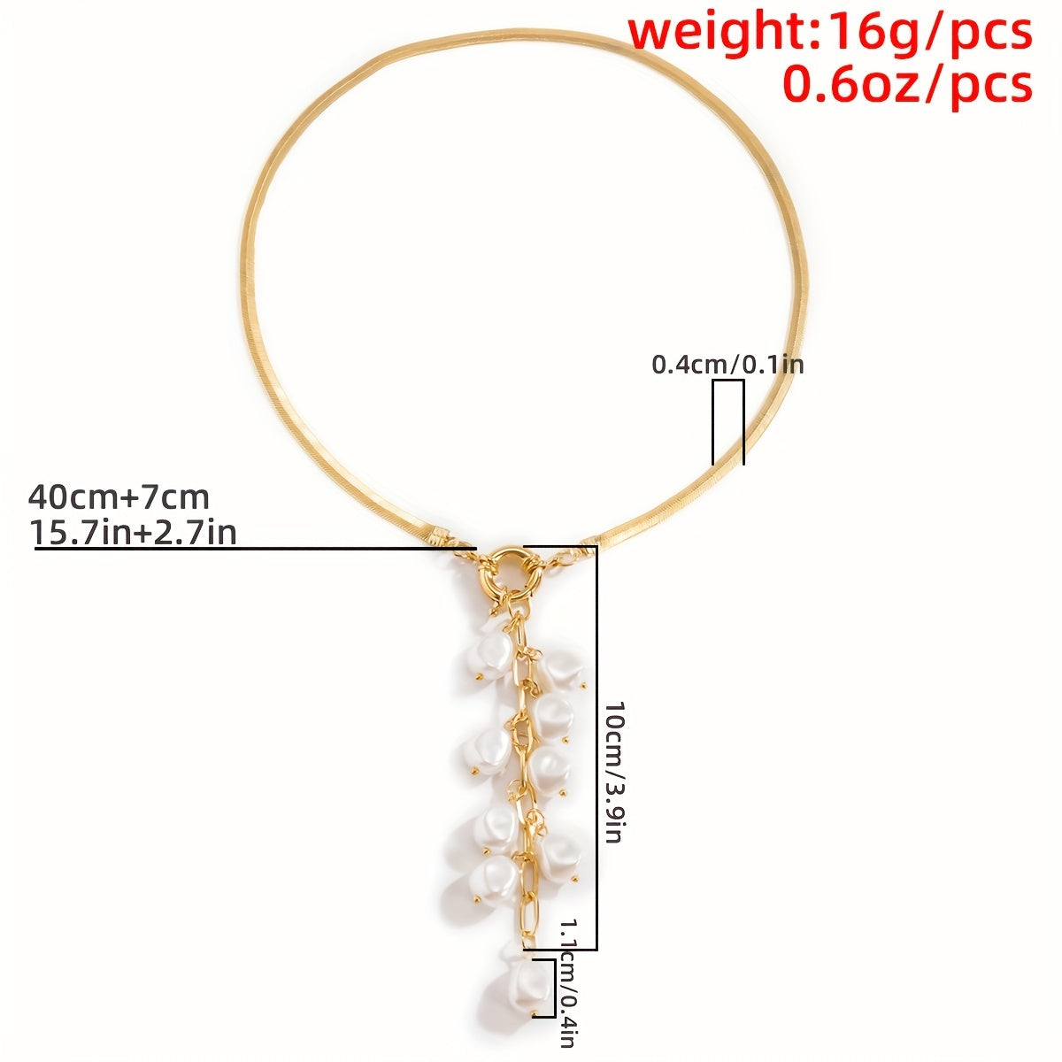 Faux Pearl Pendant Necklace