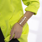 Exaggerated Fashion Flower Cutout Open Bracelet 2023 New In Trendy Accessories
