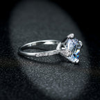 Stunning Square Silver Wedding Ring