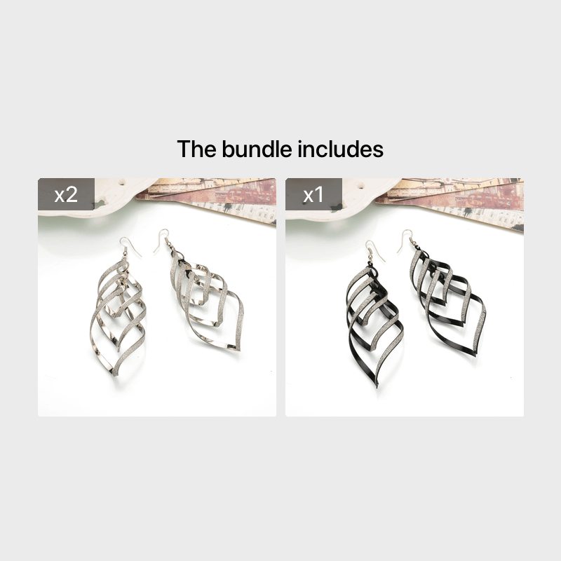 Make a Statement with our Metal Layered Swirling Geometric Earrings - Perfect for Personality Fashion and Elegant Ear Piercing Jewelry
