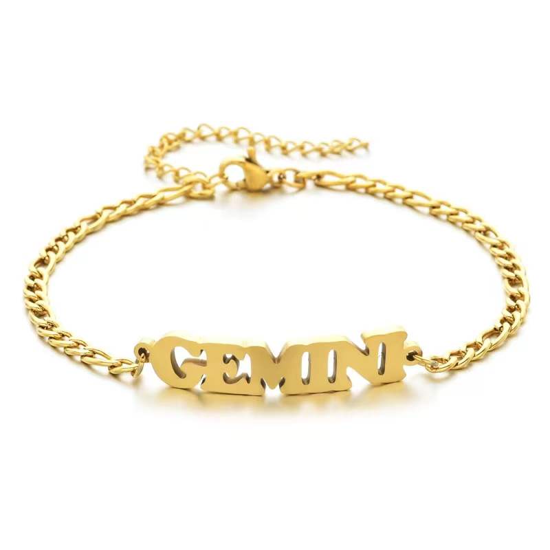 Unleash Your Inner Star Sign with Our Stainless Steel Constellation Letter Bracelet