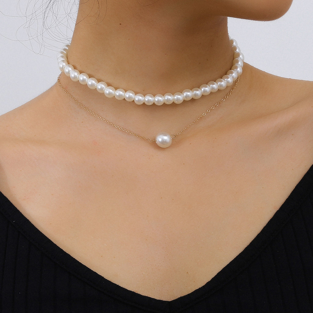 Gorgeous 2-Piece Pearl Necklace Set - Perfect for Women!