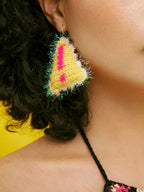 LB Geometric Triangle Ear Clip Earrings LOJL23