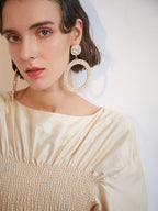 FN Round Large Circle Hoop Earrings LOJS112
