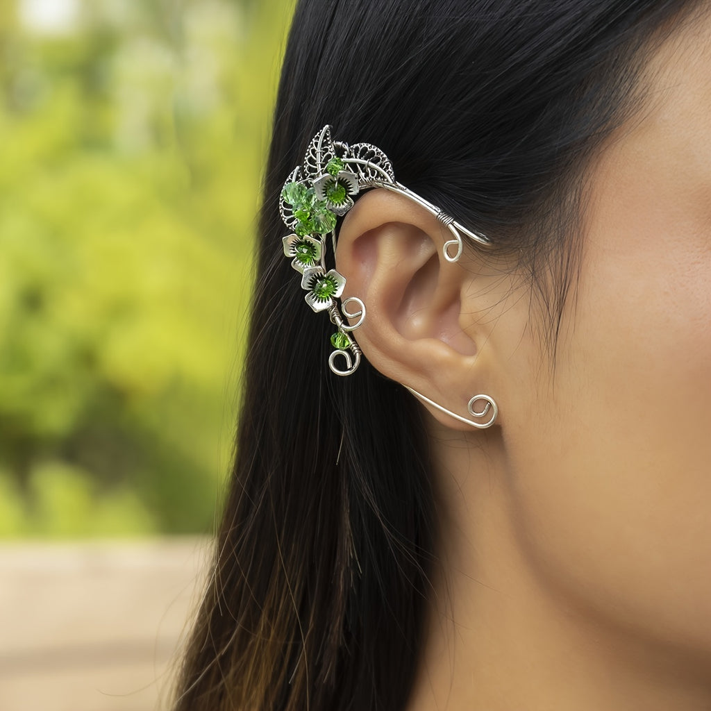Delicate Vintage Flower Ear Cuff Earrings - A Perfect Gift for the Special Woman in Your Life
