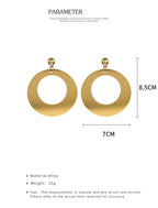 FN Large Ring Round Style Earstuds Earrings LOJS45