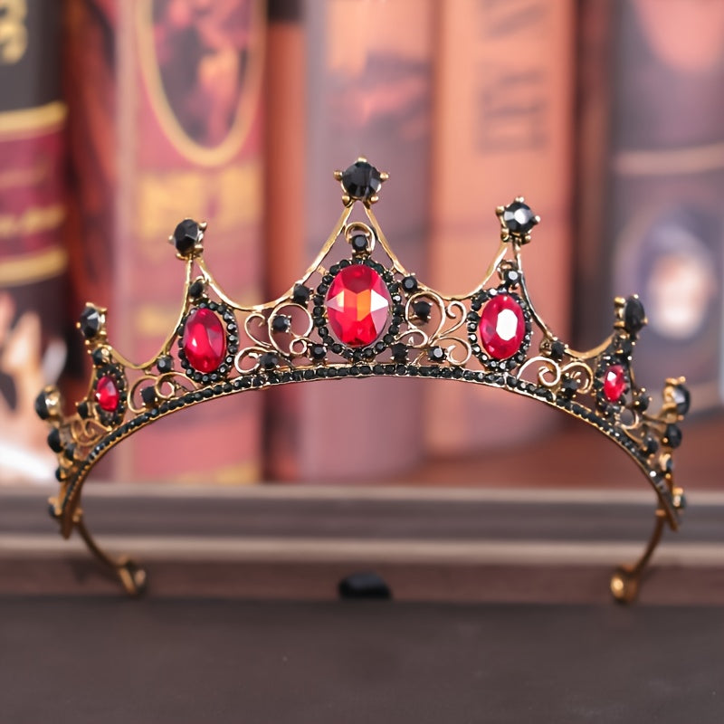 Elegant Vintage Small Baroque Crystal Tiaras Crowns, Halloween Hair Accessories, Bridal Jewelry, Rhinestone Crystal Diadem