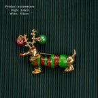 Santa Claus Tree Pin Boots Cat Snowman Brooch Gift LJC35