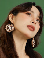 LB Hand Crochet "Heart" Earrings "Love" Ear Clip LOJL83