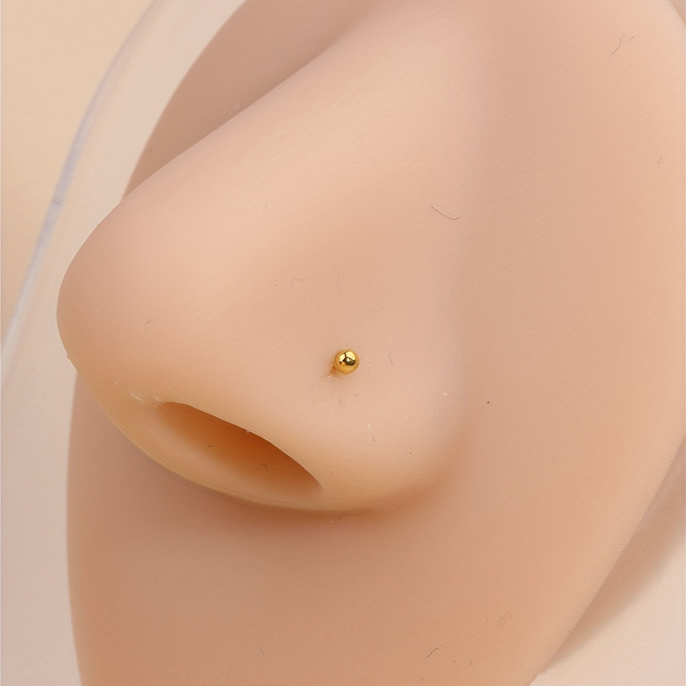 2MM 20pcs Golden Nose Ring Set For Women Men Ball Straight Needle Body Piercing Jewelry