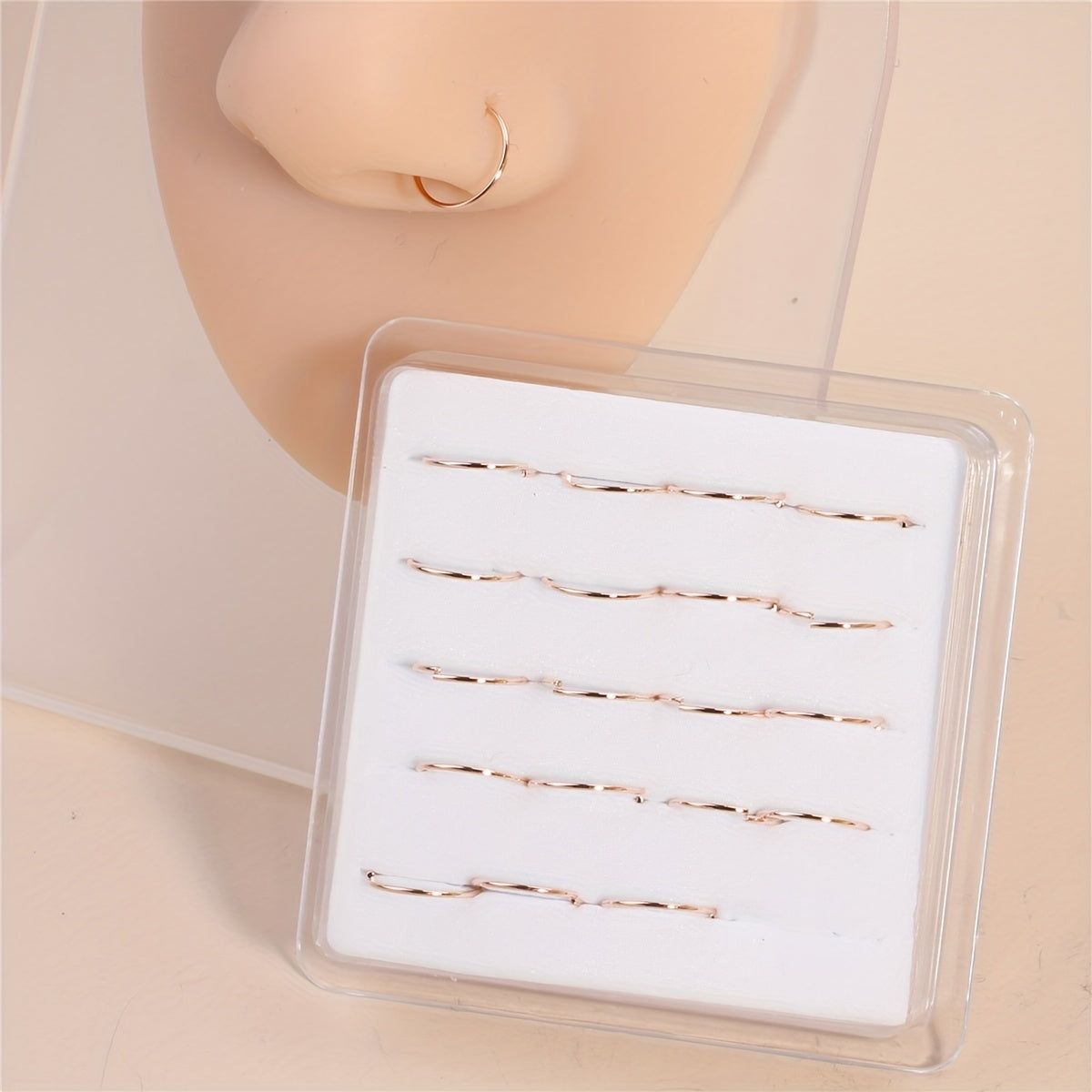 Upgrade Your Look with 20 Pieces of Simple Copper Hoop Nose Rings for Women & Girls
