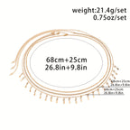 3 Pcs Thin Chain Waist Chain Set Mini Rhinestones Beads Tassel Pendant Body Chain Summer Beach Jewelry For Women Girls