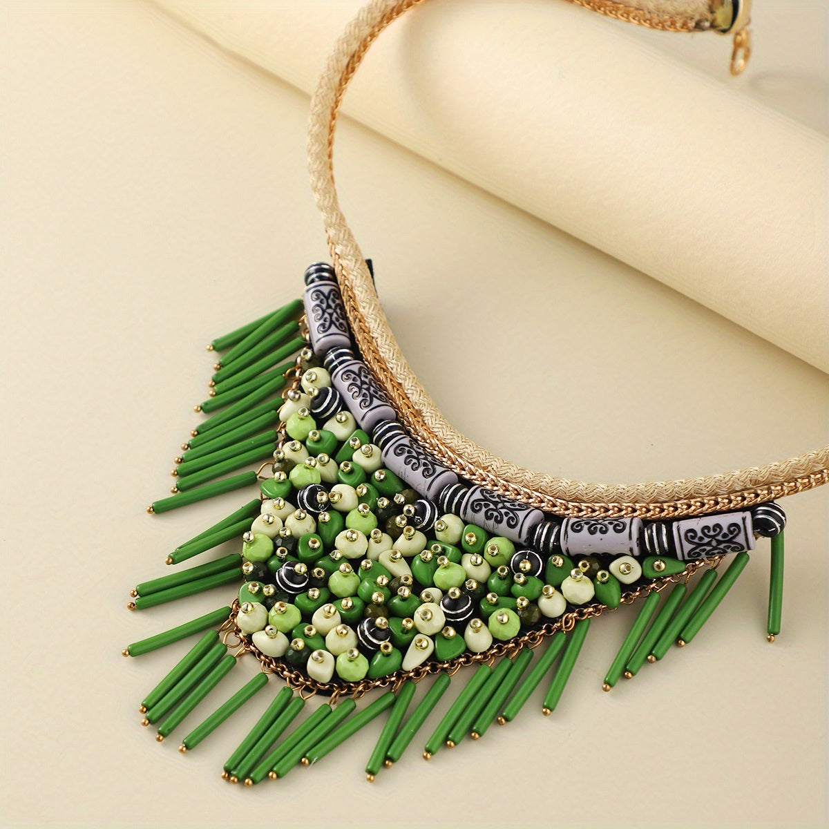 Geometric Acrylic Decoration Multilayer Long Necklace Exaggerated Neck Jewelry Gift For Women Girls