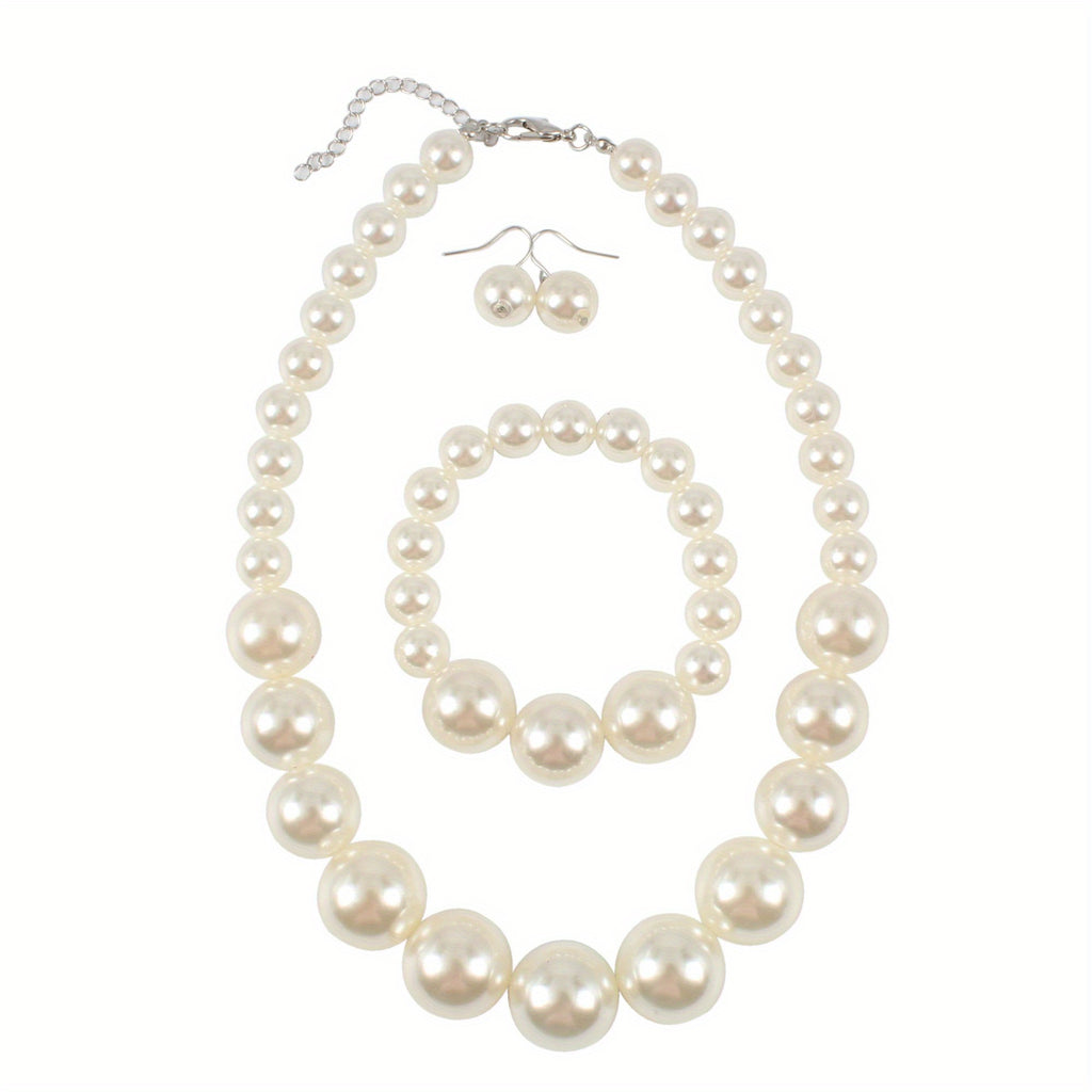 Elegant Faux Pearl Jewelry Set for Women - Perfect Gift for Any Occasion
