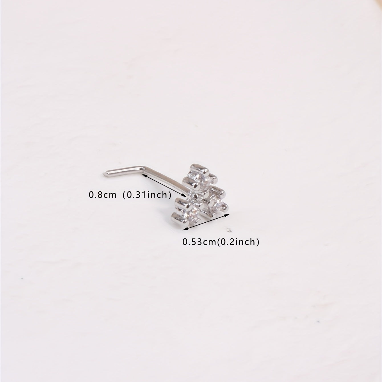 1Pcs Nose Rings Studs For Women Men L Shape Body Piercing Jewelry