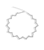 FN Short Wave Necklace Minimalist Collar Chain LOJS47